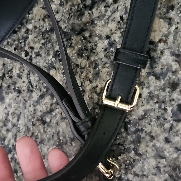 Anne Klein Off The Grid Black Faux Leather Backpack - Picture 7 of 16